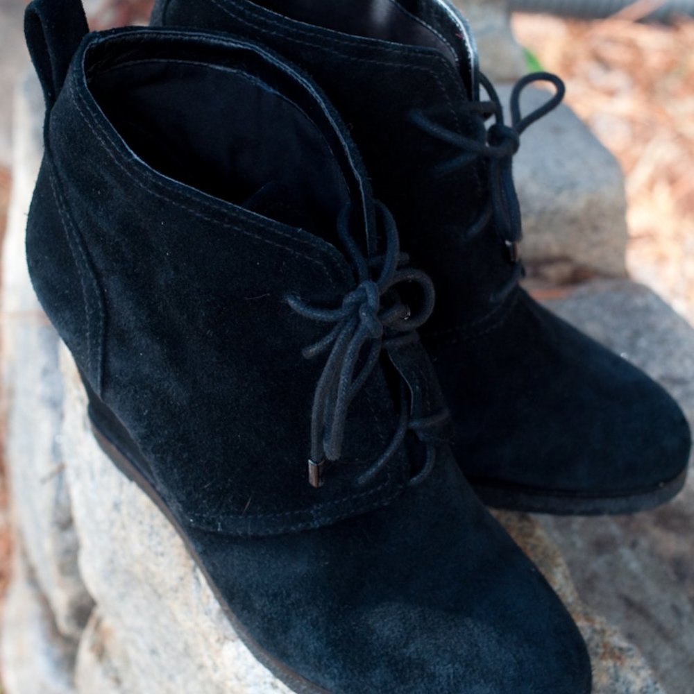Vince Camuto Wedge Lace-up Booties